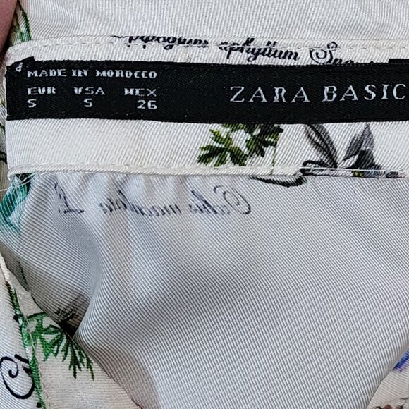 Zara Floral Botany Printed Metal Accent Shirt - Picture 8 of 9